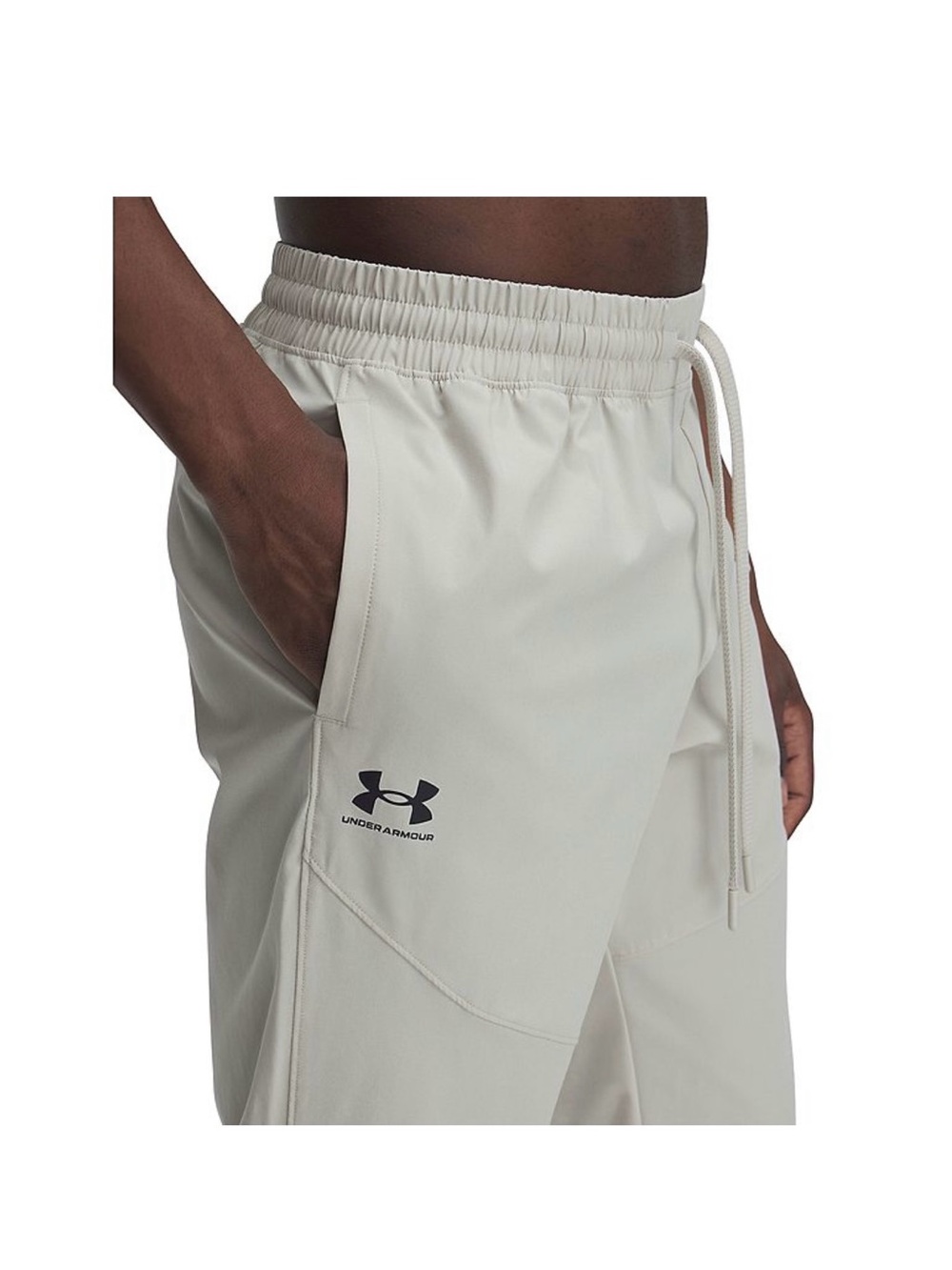 Men's Under Armour Vibe Woven Joggers Light Gray Large Tall